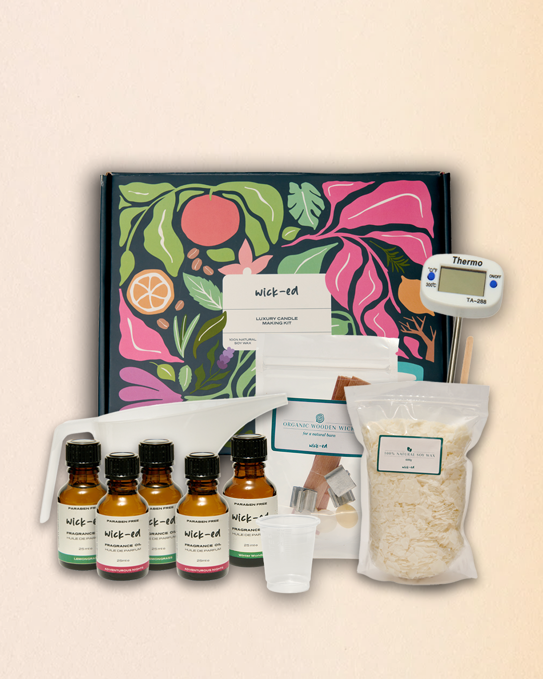 Kit de recarga de velas de cera de soja de 1 kg