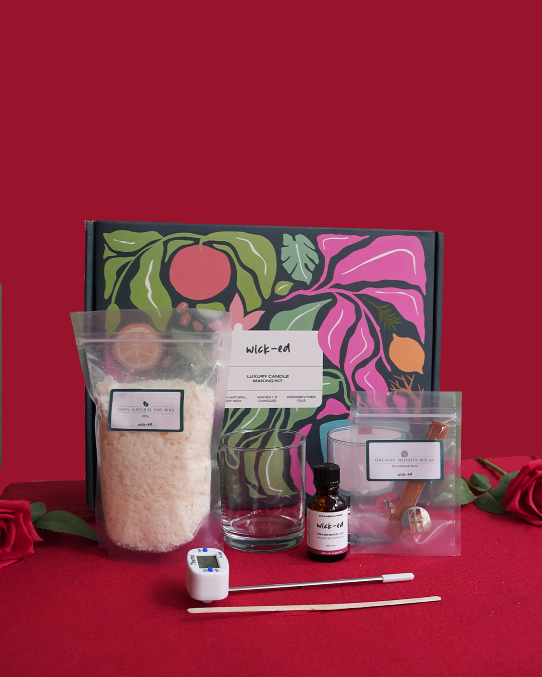 Valentine's Day Soy Wax Candle Making Kit (2 x 200g)