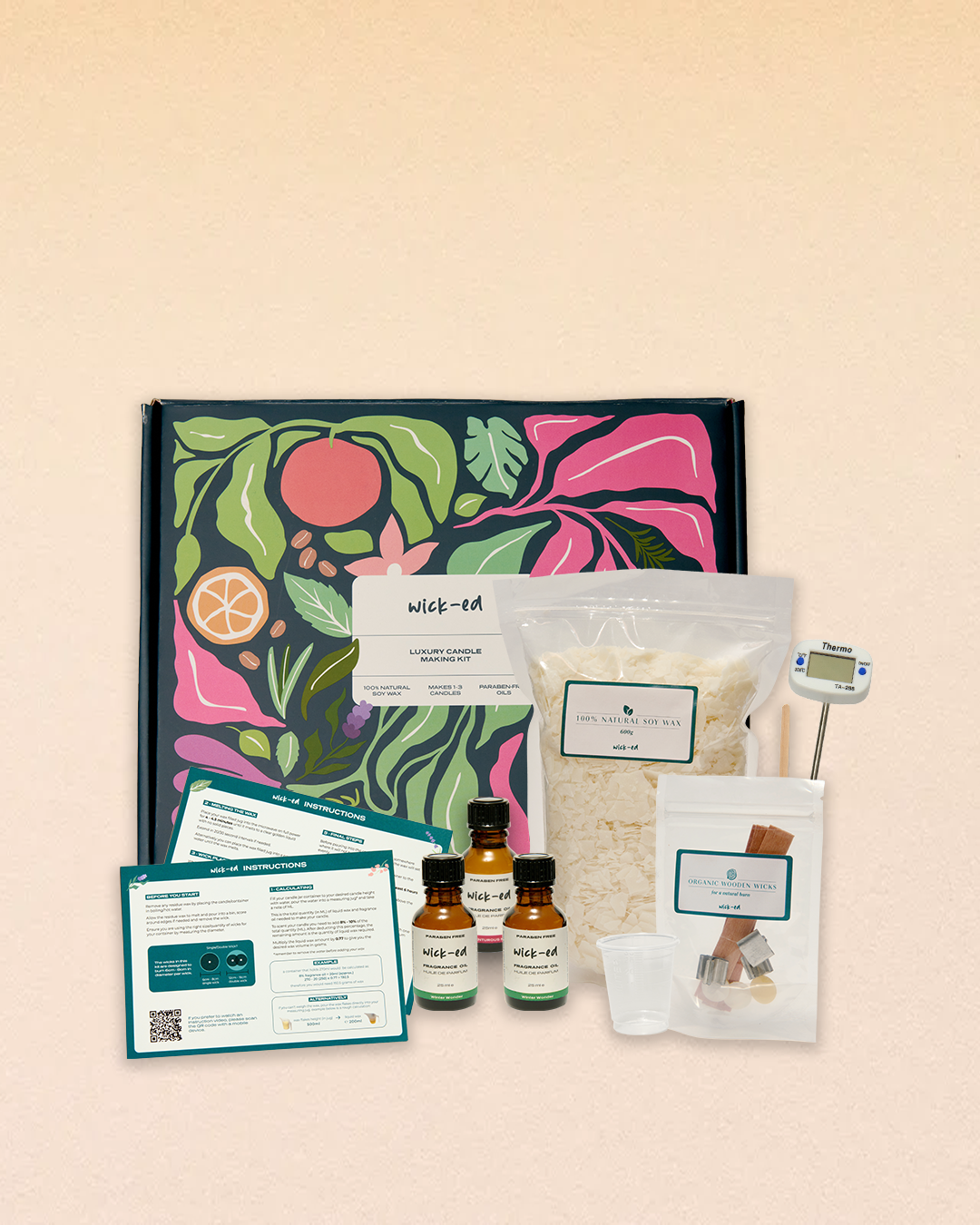 Three Candle Soy Wax Candle Refill Kit (600g)