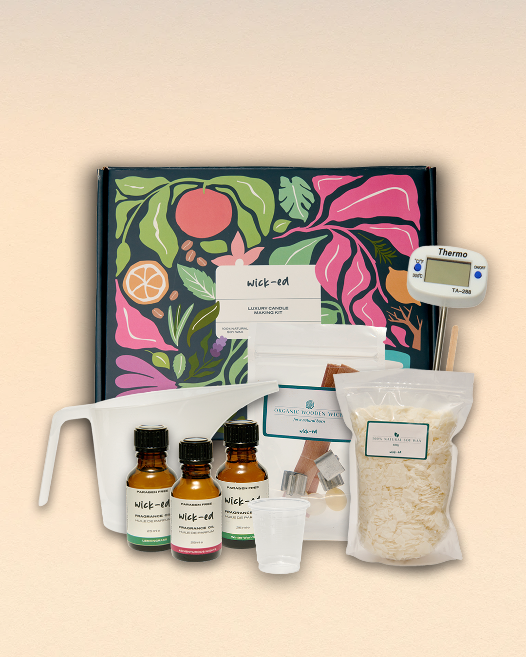 Kit de recarga de velas de cera de soja de 600 g