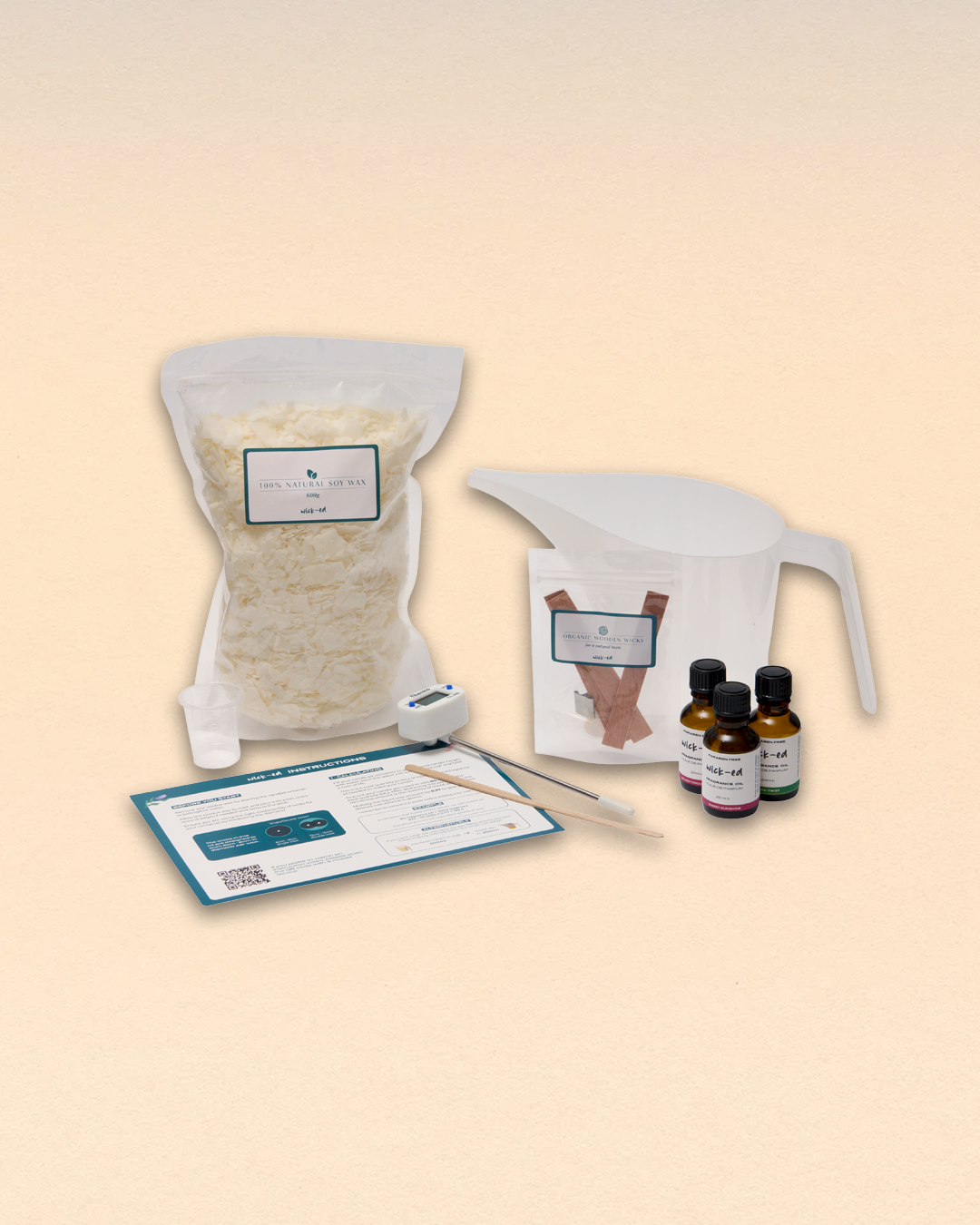 Kit de recarga de velas de cera de soja de 600 g